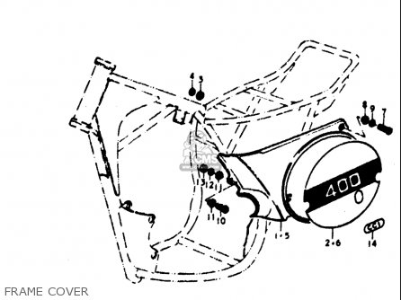 FRAME COVER - TM400 1971 1972 1973 1974 1975 (R) (J) (K) (L) (M) USA (E03)