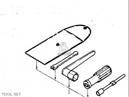 TOOL SET - TM400 1971 1972 1973 1974 1975 (R) (J) (K) (L) (M) USA (E03)