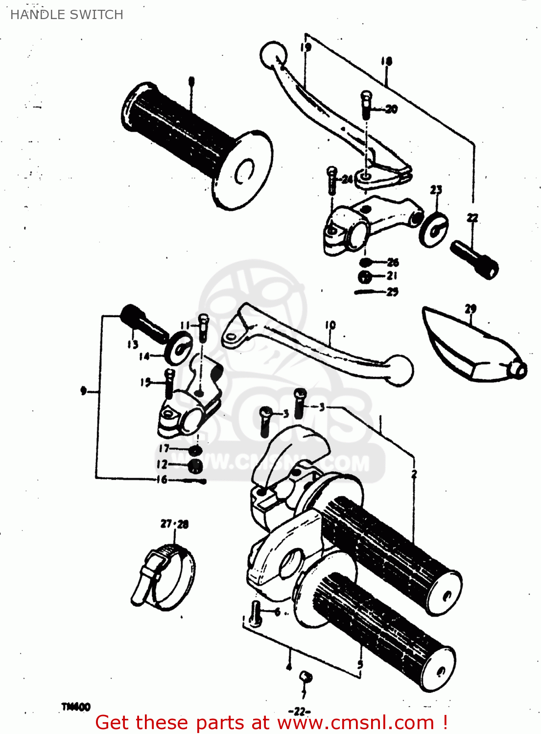 HANDLE SWITCH TM400 1973 (K) USA (E03)