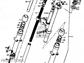 FRONT FORK - TM400 1973 (K) USA (E03)