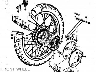 FRONT WHEEL - TM400 1973 (K) USA (E03)