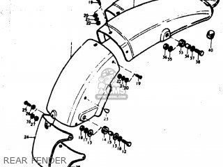 REAR FENDER - TM400 1973 (K) USA (E03)