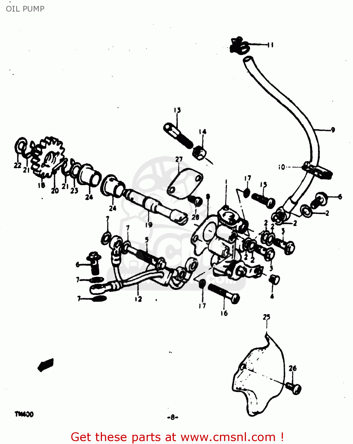 OIL PUMP TM400 1974 (L) USA (E03)