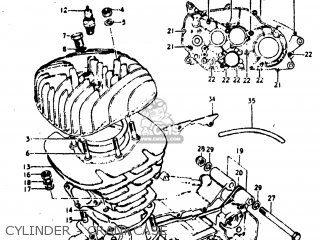 CYLINDER - CRANKCASE - TM400 1974 (L) USA (E03)