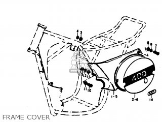 FRAME COVER - TM400 1974 (L) USA (E03)