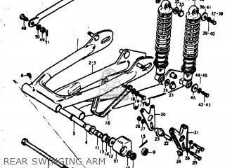 REAR SWINGING ARM - TM400 1974 (L) USA (E03)
