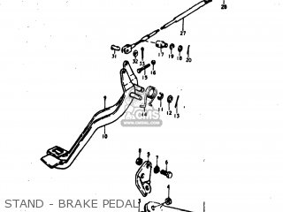 STAND - BRAKE PEDAL - TM400 1974 (L) USA (E03)