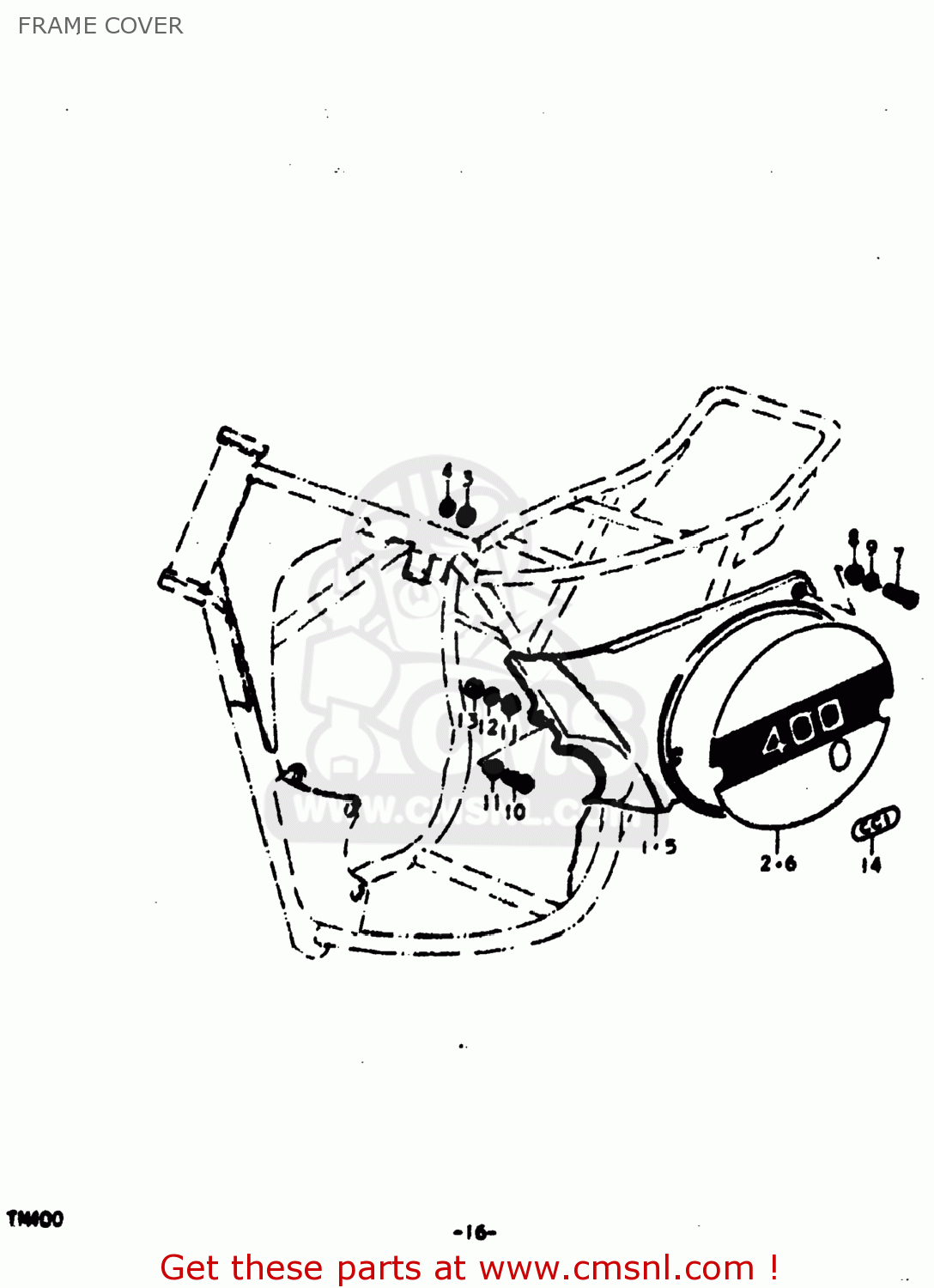 FRAME COVER TM400 1975 (M) USA (E03)