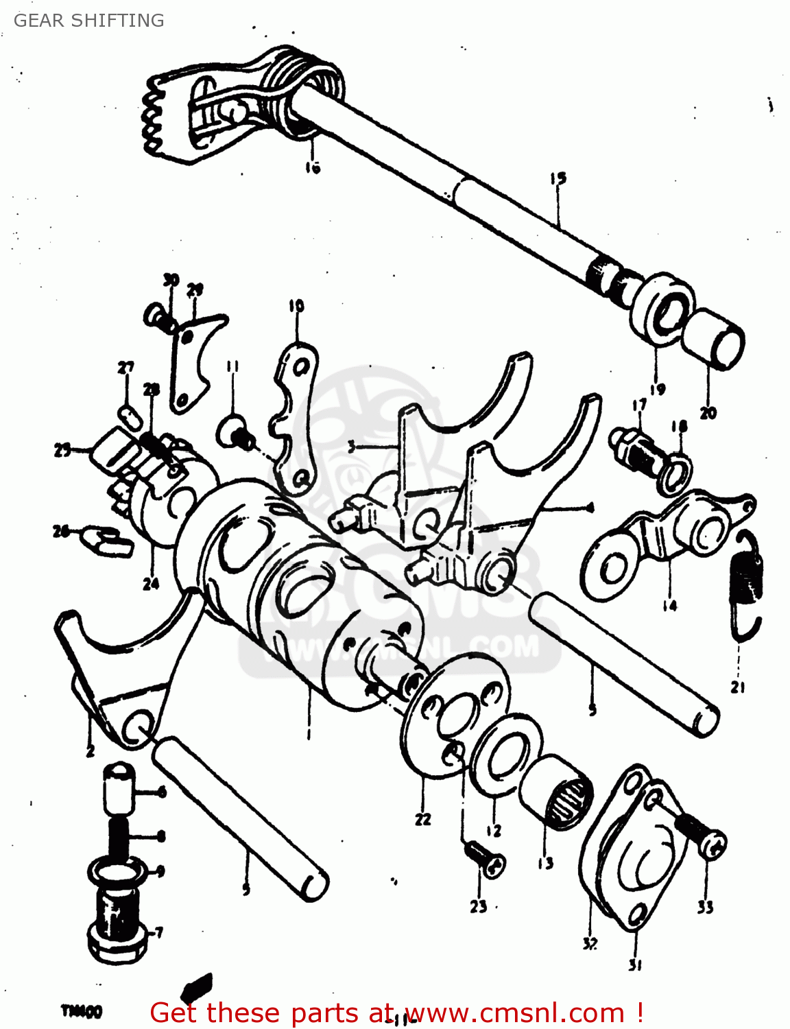 GEAR SHIFTING TM400 1975 (M) USA (E03)
