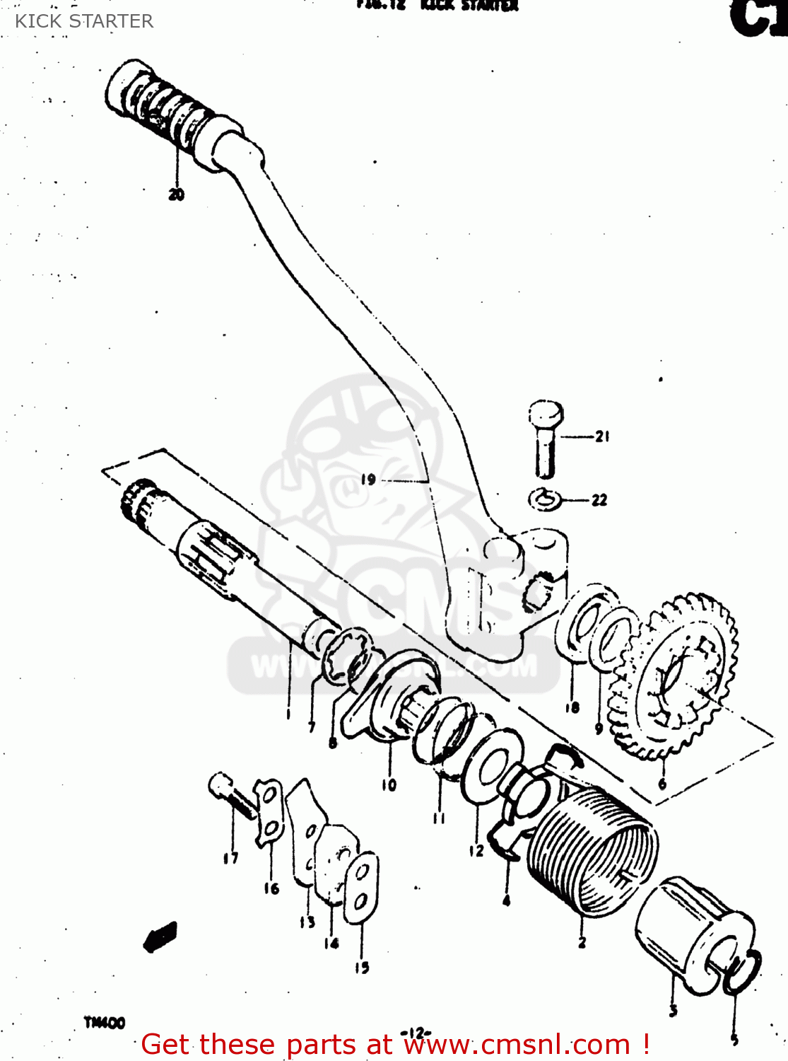 KICK STARTER TM400 1975 (M) USA (E03)