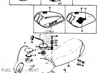 FUEL TANK - SEAT - TM400 1975 (M) USA (E03)