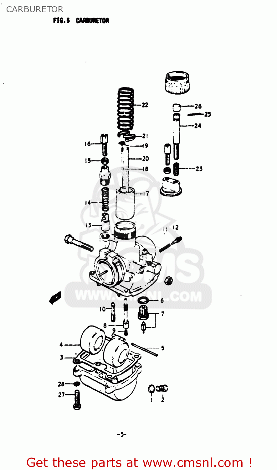 CARBURETOR TM75 1974 (L) USA (E03)