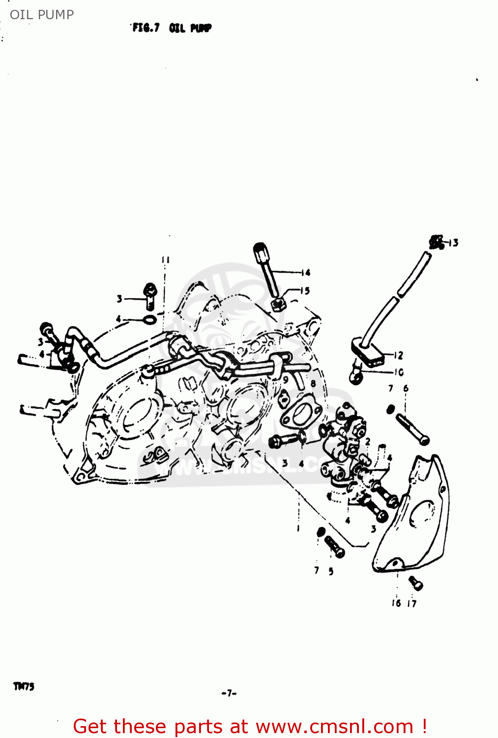 OIL PUMP TM75 1974 (L) USA (E03)