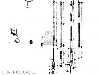 CONTROL CABLE - TM75 1974 (L) USA (E03)