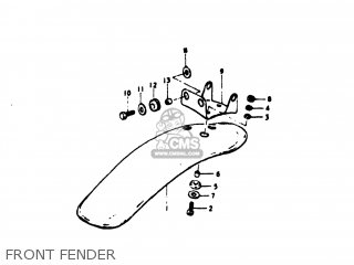 FRONT FENDER - TM75 1974 (L) USA (E03)