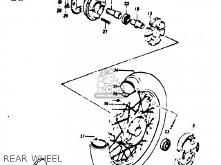 REAR WHEEL - TM75 1974 (L) USA (E03)