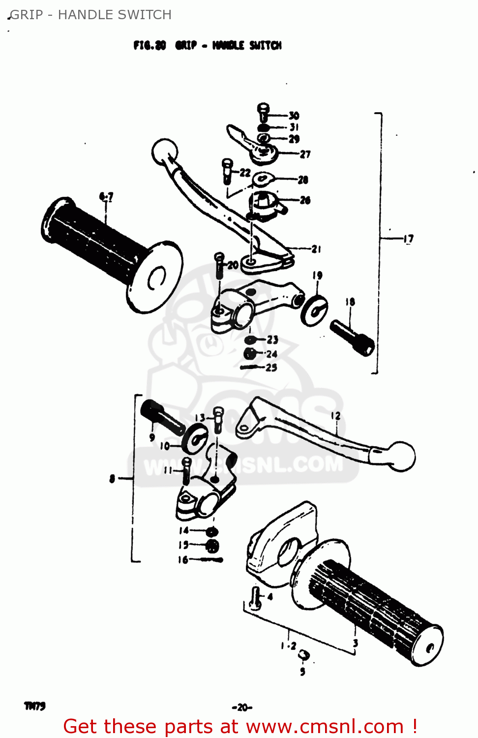 GRIP - HANDLE SWITCH TM75 1975 (M) USA (E03)