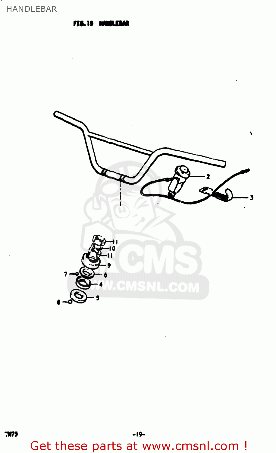 HANDLEBAR TM75 1975 (M) USA (E03)