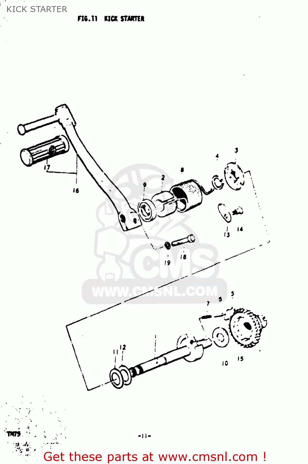 KICK STARTER TM75 1975 (M) USA (E03)