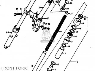 FRONT FORK - TM75 1975 (M) USA (E03)