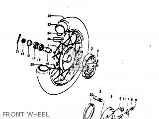 FRONT WHEEL - TM75 1975 (M) USA (E03)