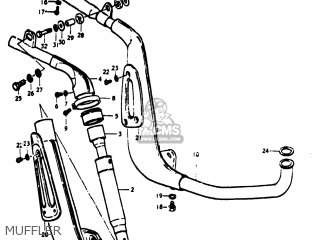 MUFFLER - TM75 1975 (M) USA (E03)