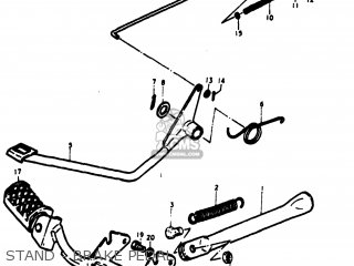 STAND - BRAKE PEDAL - TM75 1975 (M) USA (E03)