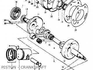 PISTON - CRANKSHAFT - TM75 1976 (A) USA (E03)