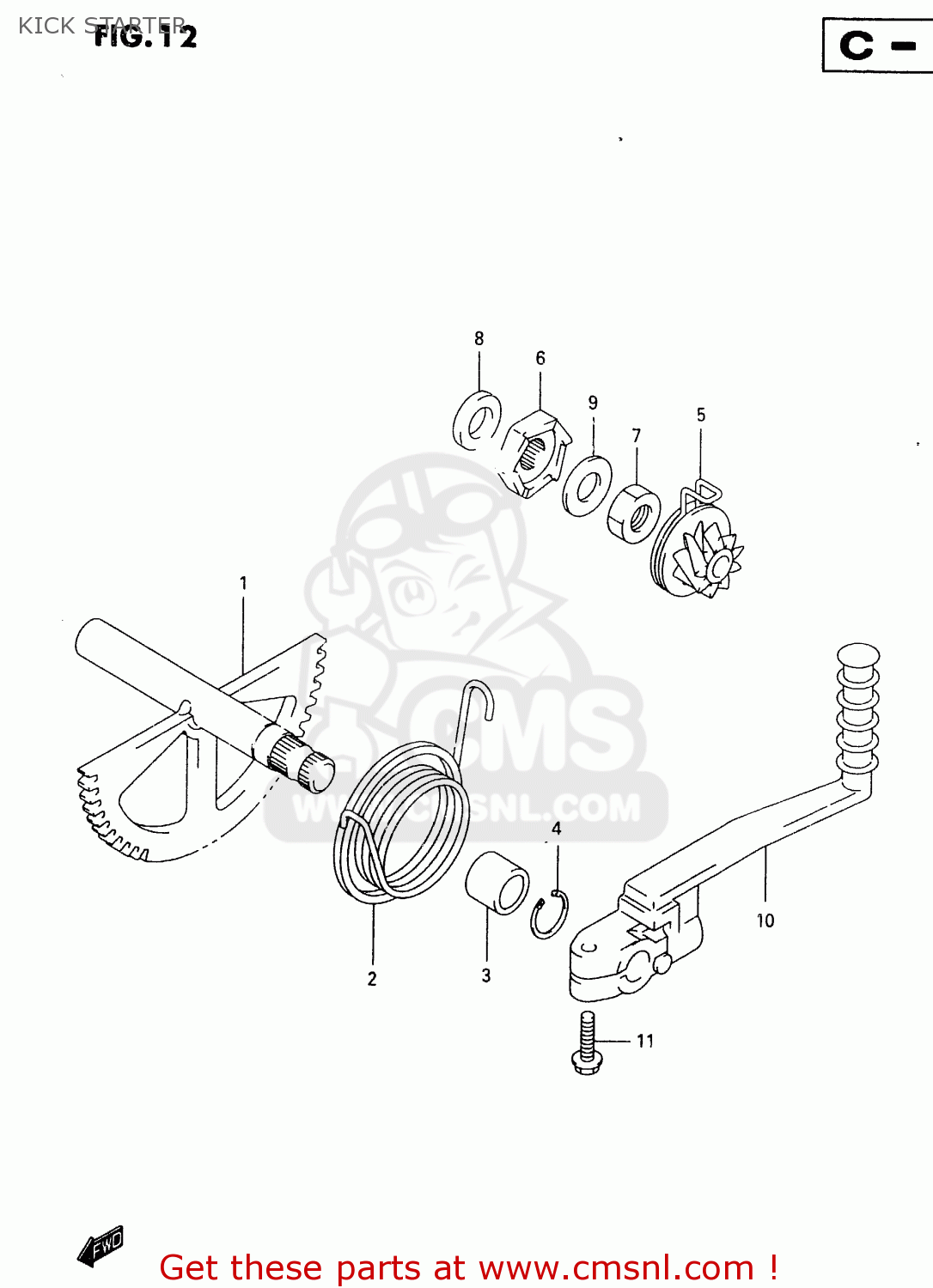 KICK STARTER TR50S 1998 (W) (E02 E04 E22 E26 E34 E53)