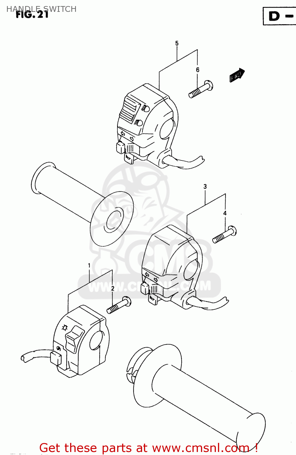 HANDLE SWITCH TR50S 1998 (W) (E02 E04 E22 E26 E34 E53)