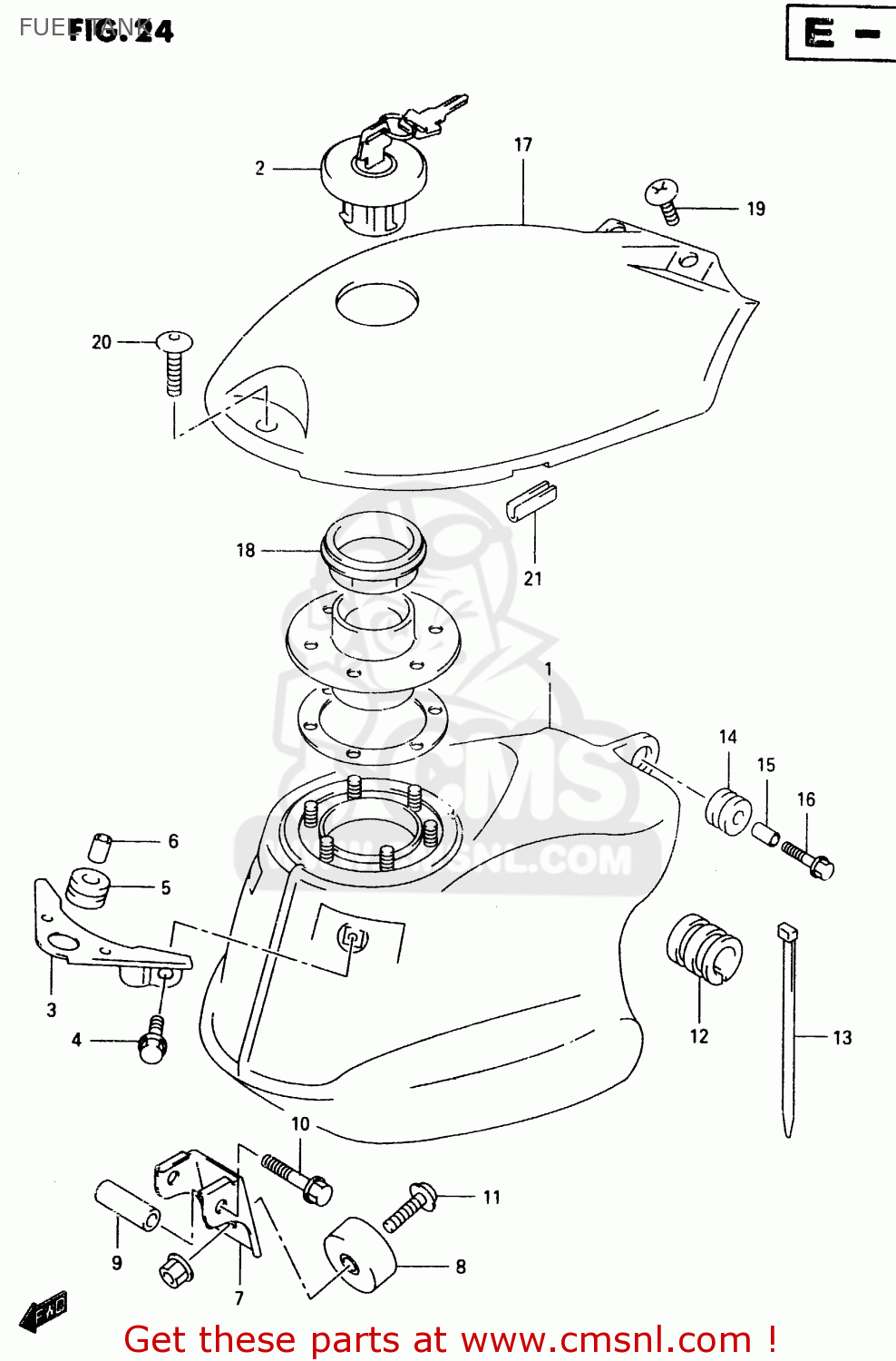 FUEL TANK TR50S 1998 (W) (E02 E04 E22 E26 E34 E53)