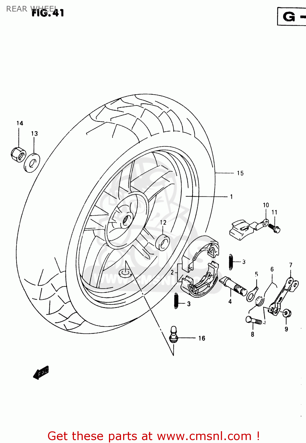 REAR WHEEL TR50S 1998 (W) (E02 E04 E22 E26 E34 E53)
