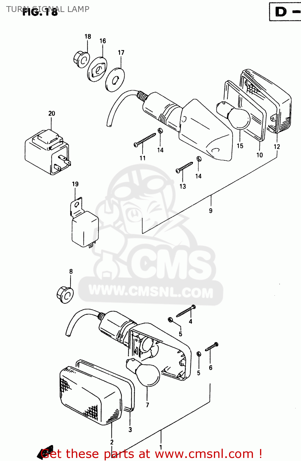 TURN SIGNAL LAMP TR50S 1999 (X)