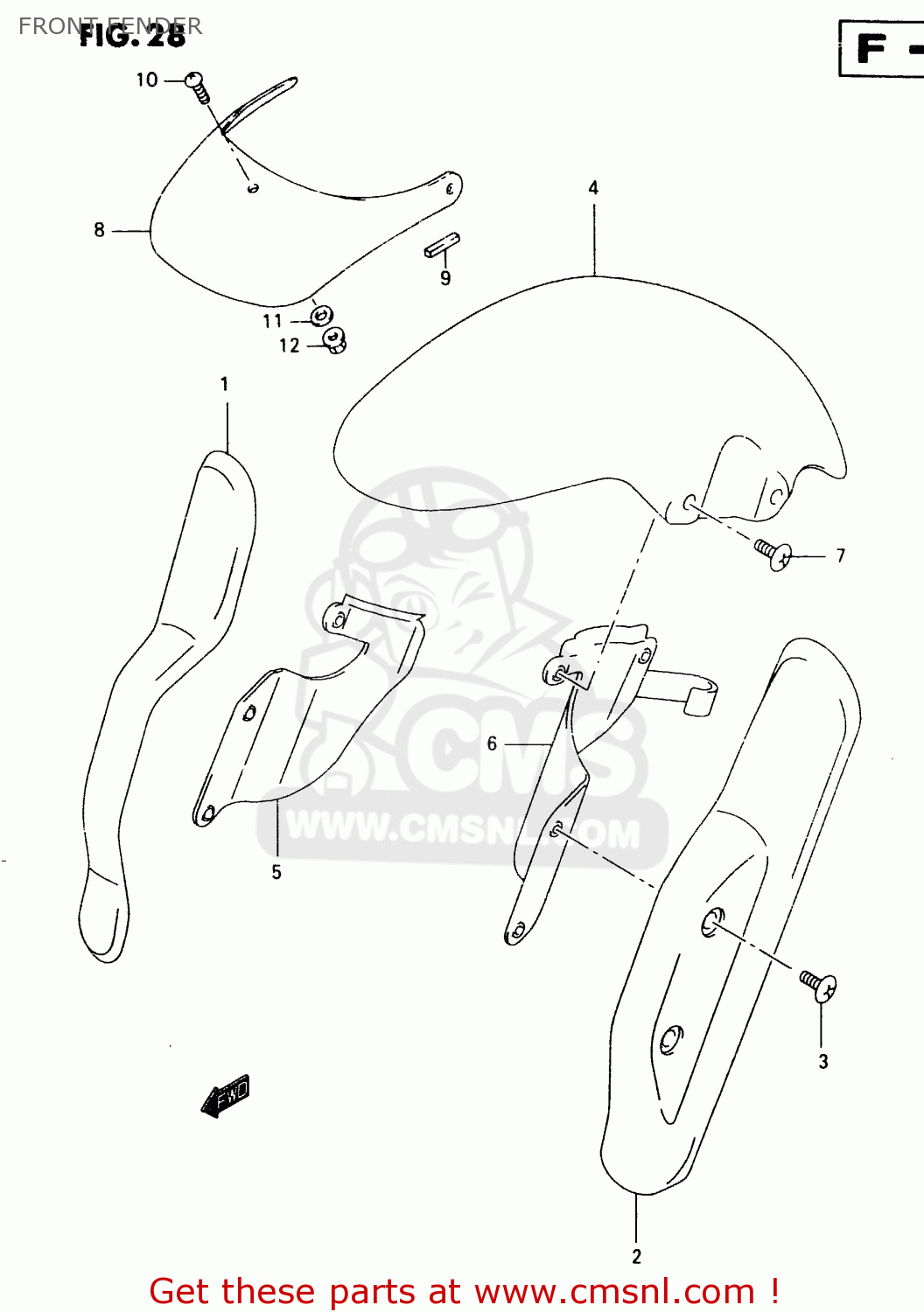 FRONT FENDER TR50S 1999 (X)