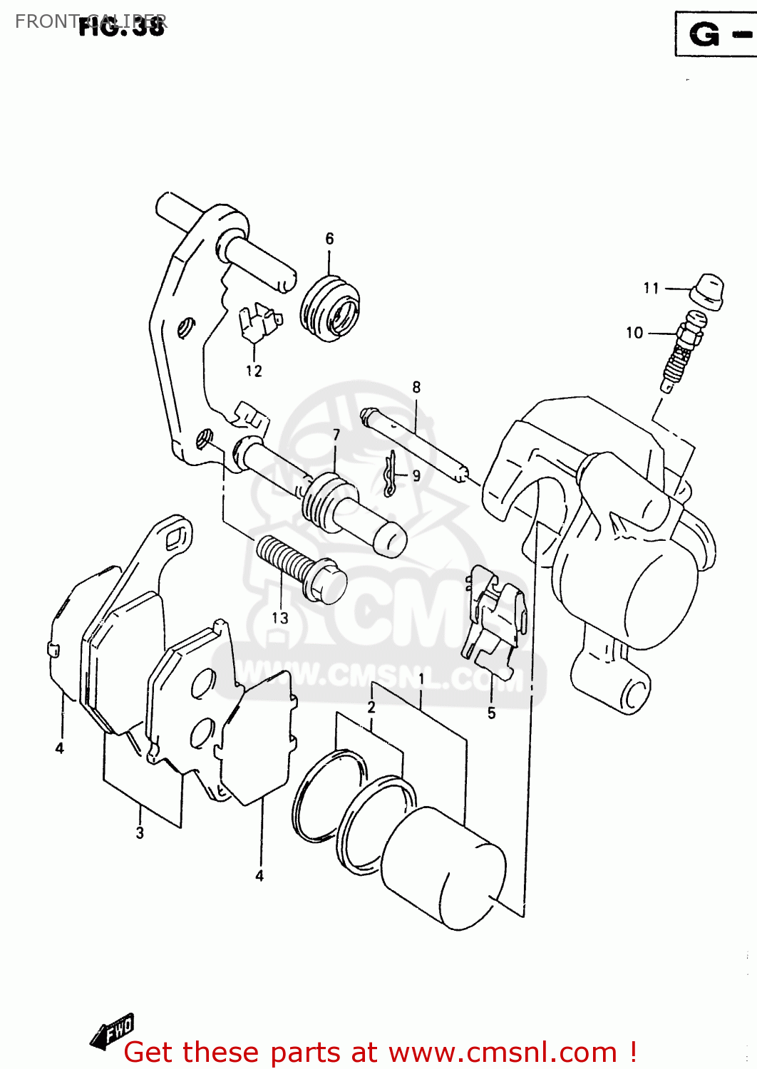 FRONT CALIPER TR50S 1999 (X)