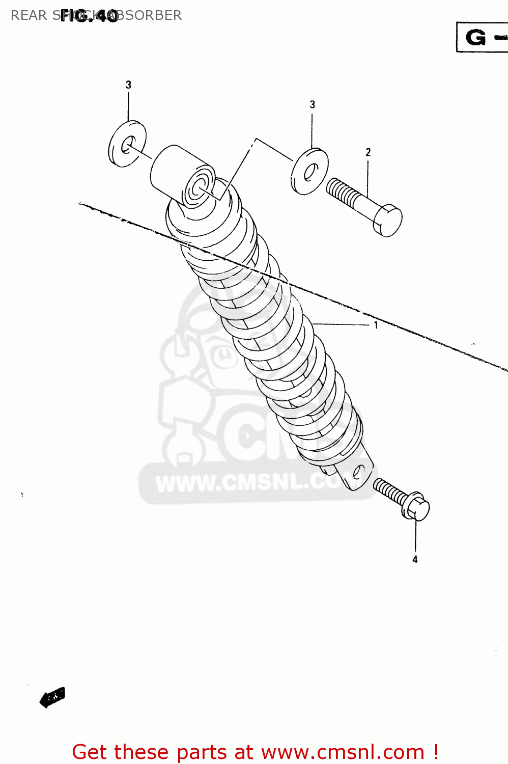 REAR SHOCK ABSORBER TR50S 1999 (X)