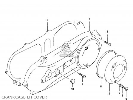 CRANKCASE LH COVER - TR50S 1999 (X)