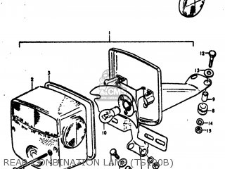 REAR COMBINATION LAMP (TS100B) - TS100 1973 (K) USA (E03)