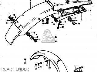 REAR FENDER - TS100 1973 (K) USA (E03)