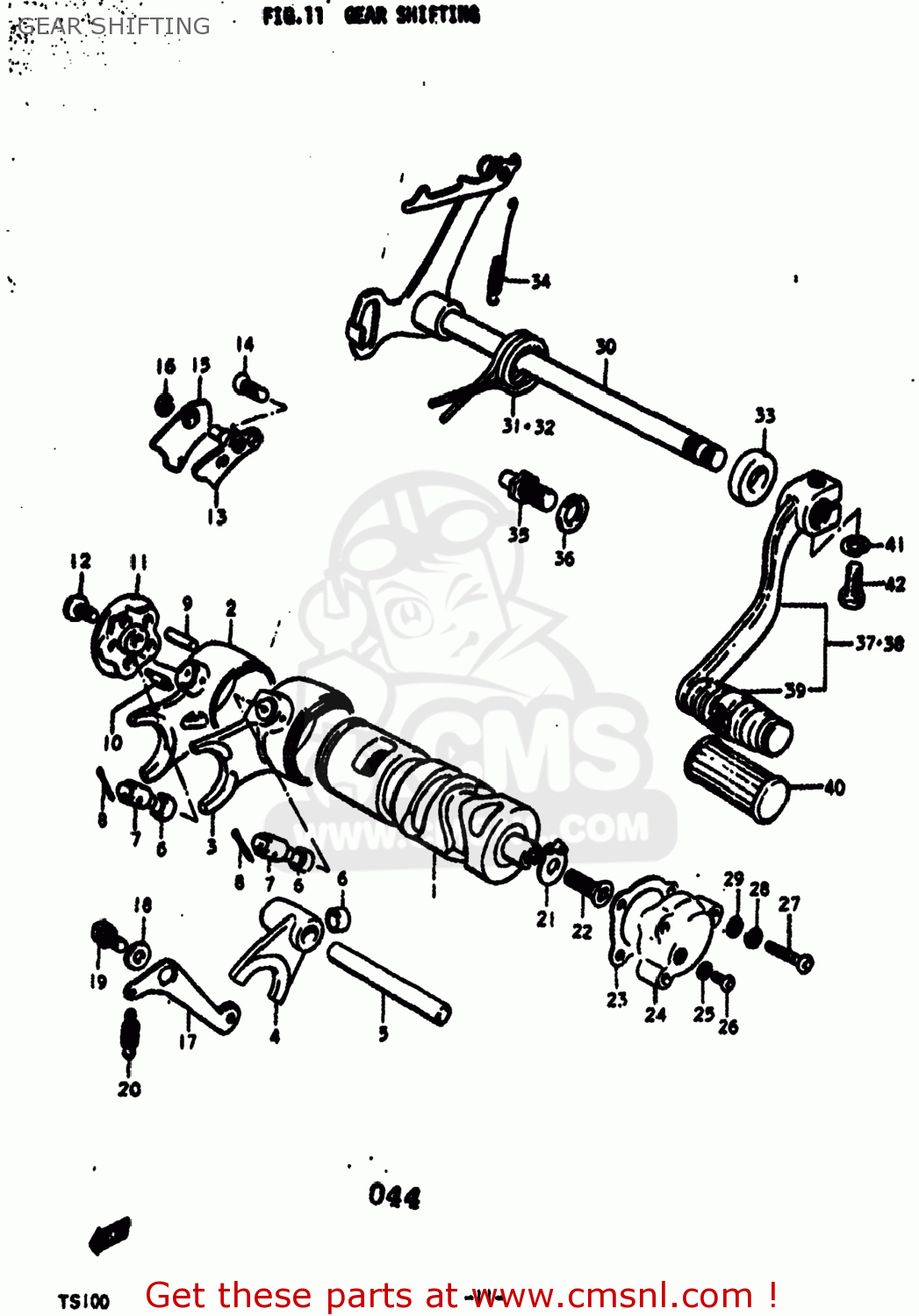 GEAR SHIFTING TS100 1974 (L) USA (E03)