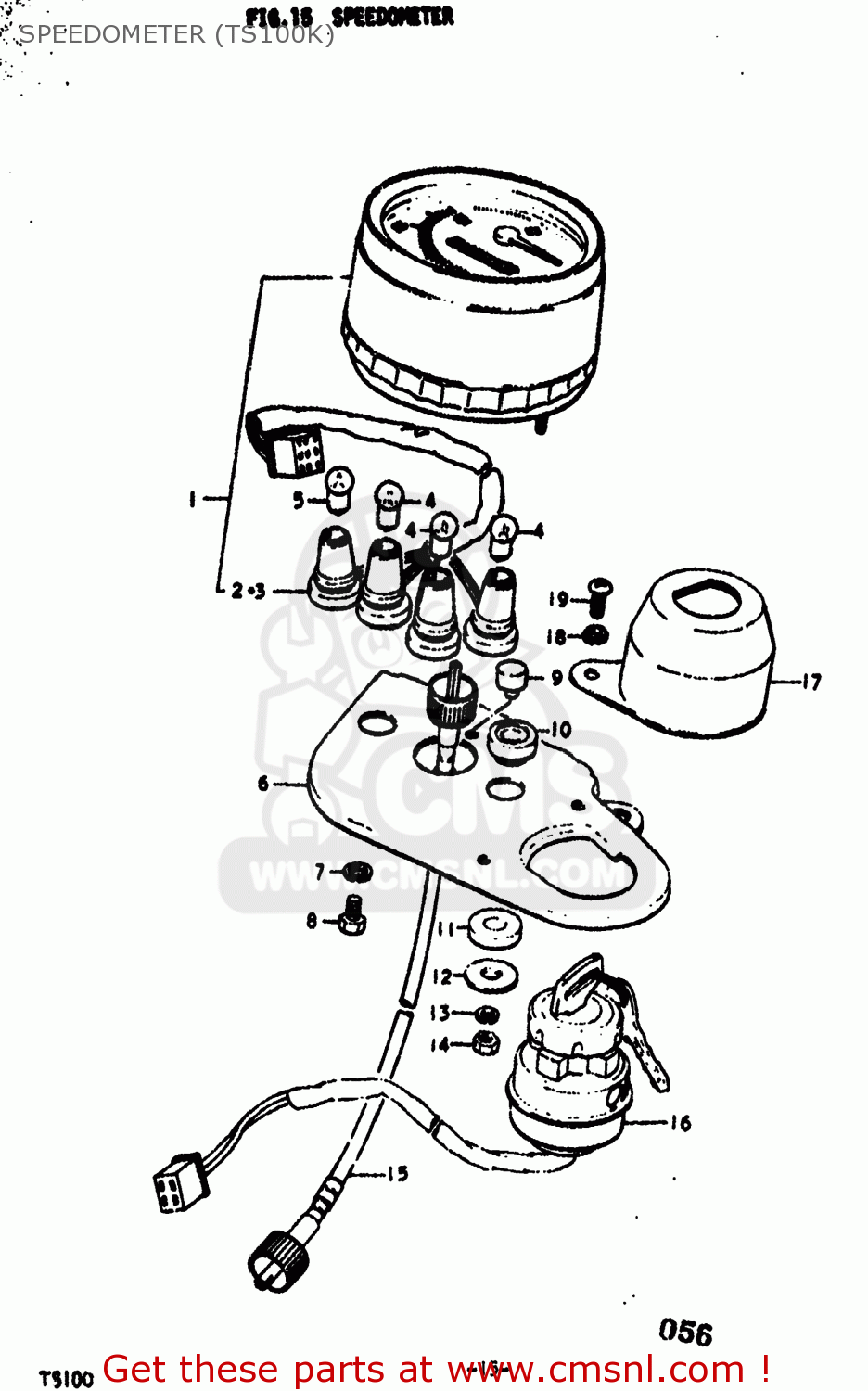 SPEEDOMETER (TS100K) TS100 1974 (L) USA (E03)