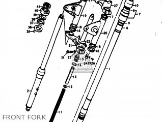 FRONT FORK - TS100 1974 (L) USA (E03)