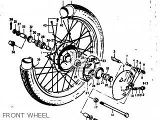 FRONT WHEEL - TS100 1974 (L) USA (E03)