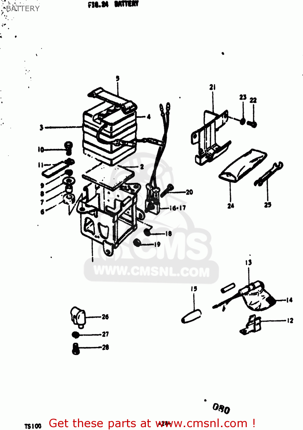 BATTERY TS100 1975 (M) USA (E03)