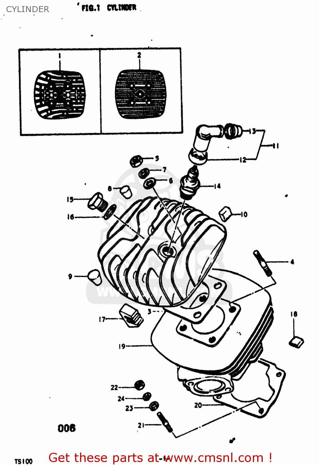 CYLINDER TS100 1975 (M) USA (E03)