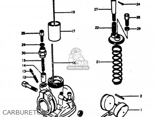 CARBURETOR - TS100 1975 (M) USA (E03)