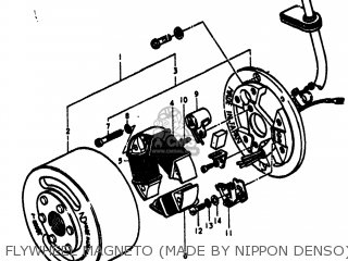 FLYWHEEL MAGNETO (MADE BY NIPPON DENSO) - TS100 1975 (M) USA (E03)