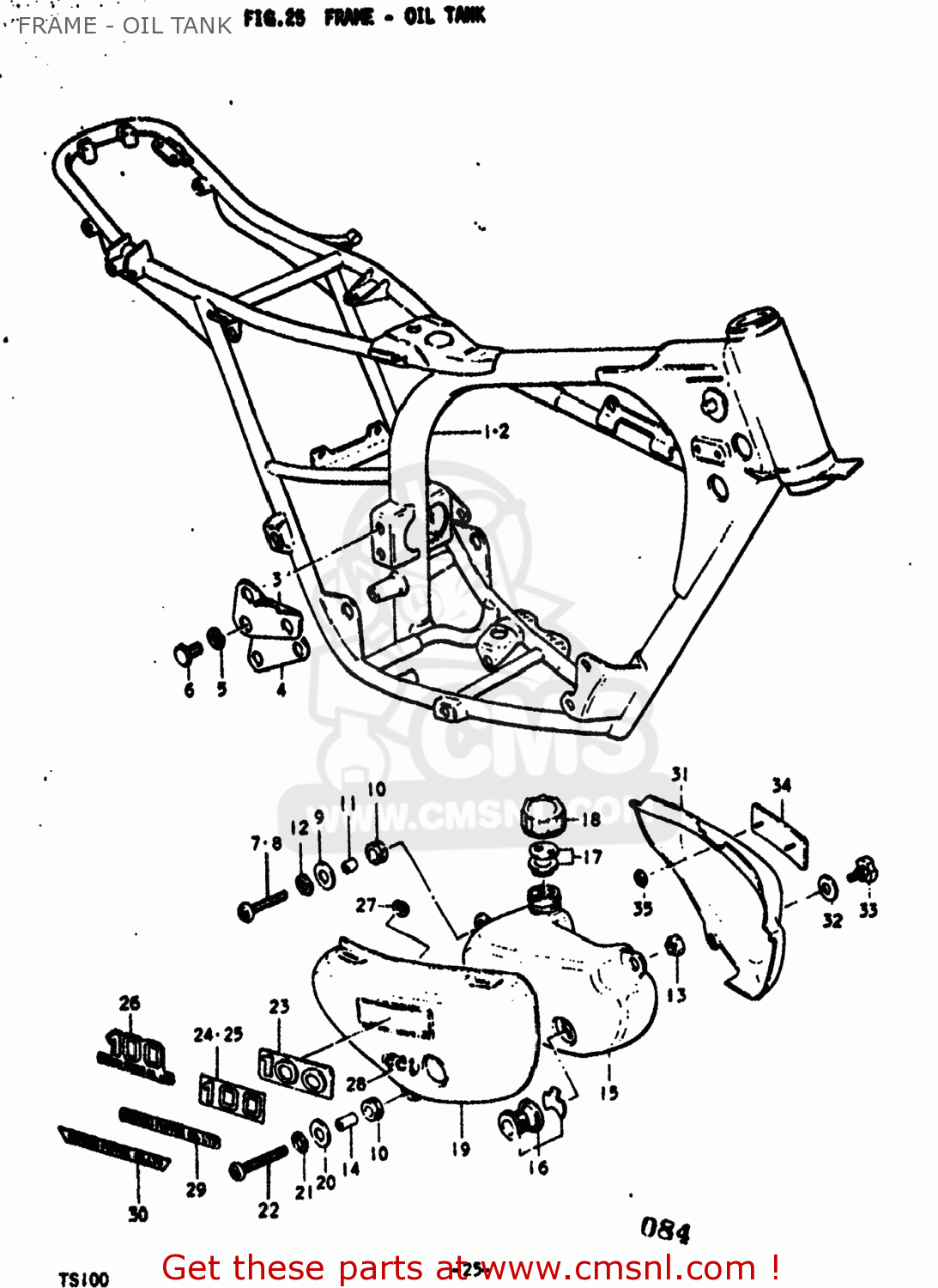 FRAME - OIL TANK TS100 1976 (A) USA (E03)