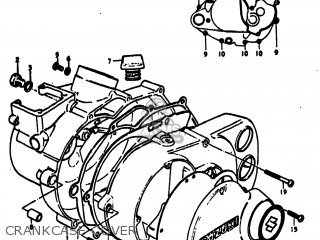 CRANKCASE COVER - TS100 1976 (A) USA (E03)
