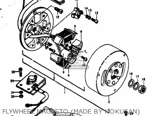 FLYWHEEL MAGNETO (MADE BY KOKUSAN) - TS100 1976 (A) USA (E03)